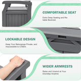 Homall 80 Gallon Plastic Storage Bench Made Of Durable Weatherproof Resin And Deck-Box Organized Storage Compartment For Outdoor Patios And Lawns