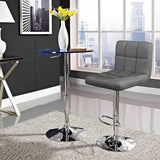 Homall Set of 2 Adjustable Swivel Armless Bar Stools with PU Leather