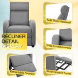 Homall Fabric Recliner Chair Adjustable Modern Home Theater Seating Single Recliner Sofa Living Room Armrest Chair With Thick Cushion