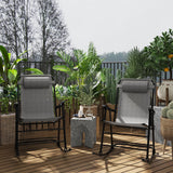 Homall Zero Rocking Gravity Chair with Headrest Pillow Folding Recliner Foldable Lounge Chair for Poolside, Lawn and Patio