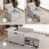 Homall Sleeper Sofa Chair Bed 3 in 1 Convertible Bed Chair Adjustable Sleeper Chair Pullout Sofa Bed