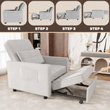 Homall Sleeper Sofa Chair Bed 3 in 1 Convertible Bed Chair Adjustable Sleeper Chair Pullout Sofa Bed