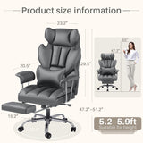 Homall Ergonomic Executive Office Desk Chair 500 lbs Capacity High Back with Footrest Lumbar Support Reclining Adjustable Height & Swivel Wheels