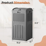Homall Homes & Gardens 36 Gallon Trash Can Plastic Kitchen Trash Can