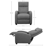 Homall Massage Recliner PU Leather Faux Leather Recliner Home Theater Recliner with Padded Seat and Massage Backrest