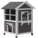 Homall Outdoor Wooden Dog House with Air Vents Indoor Puppy Shelter for Large Dogs
