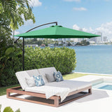 Homall 10 Ft Offset Hanging Polyester Market Outdoor Patio Umbrella with Steel Frame and Easy Tilt