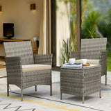 Homall Three Pieces Outdoor Conversation Set Patio Set with Table