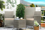 Homall Three Pieces Outdoor Conversation Set Patio Set with Table