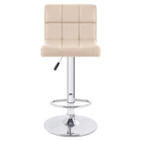 Homall Set of 2 Adjustable Swivel Armless Bar Stools with PU Leather