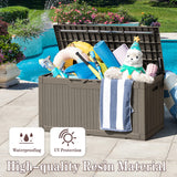 Homall 100-Gallon Outdoor Resin Deck Box for All-Weather Use Lockable Waterproof Storage Solution with Cushion Storage