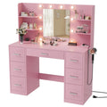Homall Vanity Desk Set with Mirror, Drawers, and USB Power Outlet Makeup Vanity with Adjustable Lights in 3 Modes