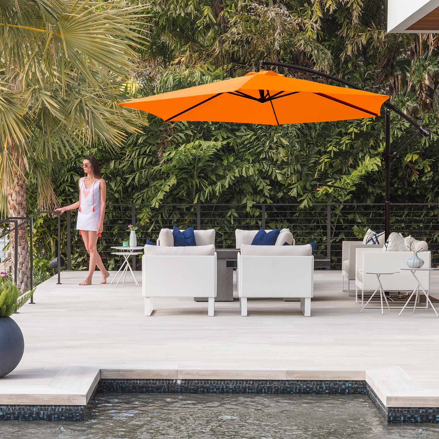 Lacoo 10 Ft Offset Hanging Polyester Market Outdoor Patio Umbrella wit – homalldirect Lacoo 10 Ft Offset Hanging Polyester Market Outdoor Patio Umbrella wit – homalldirect
