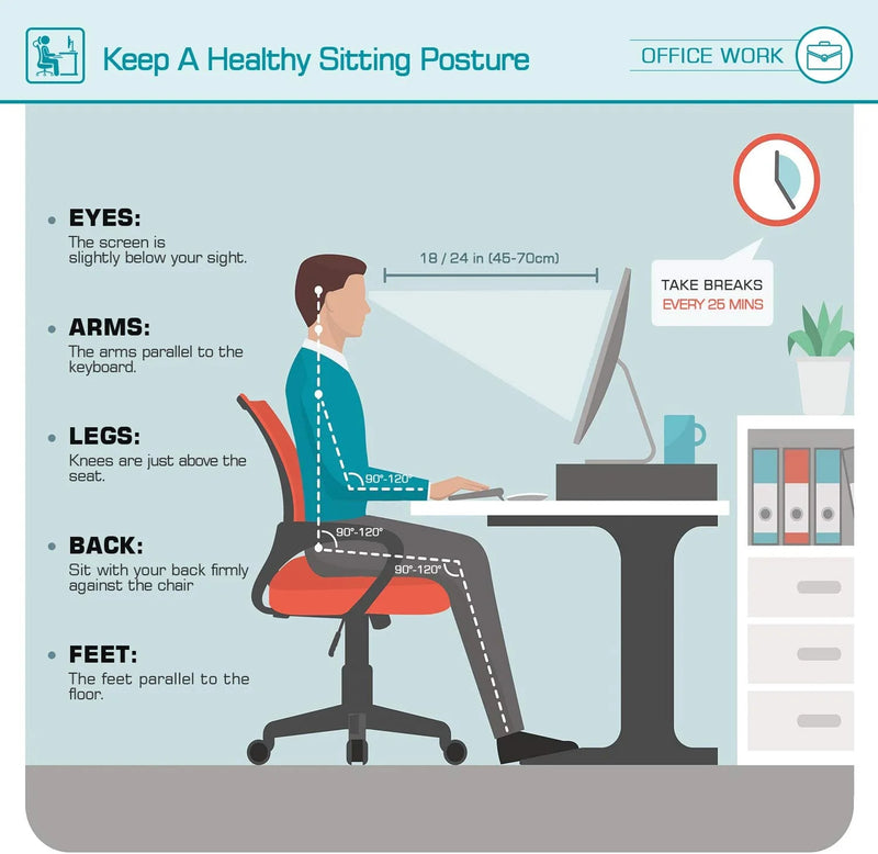 Homall Adjustable Mid Back Office Chair Mesh Swivel Desk Chair with Armrests