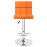 Homall Set of 2 Adjustable Swivel Armless Bar Stools with PU Leather