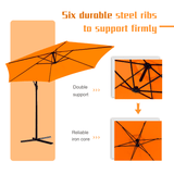 Homall 10 Ft Offset Hanging Polyester Market Outdoor Patio Umbrella with Steel Frame and Easy Tilt