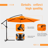 Homall 10 Ft Offset Hanging Polyester Market Outdoor Patio Umbrella with Steel Frame and Easy Tilt