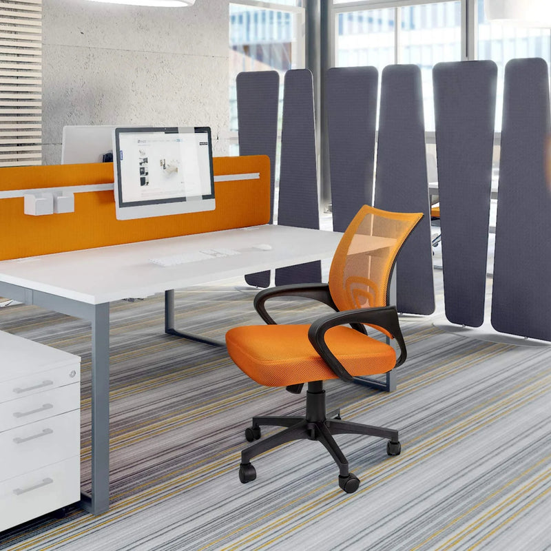 Homall Adjustable Mid Back Office Chair Mesh Swivel Desk Chair with Armrests