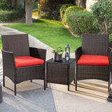 Homall Three Pieces Outdoor Conversation Set Patio Set with Table