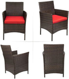 Homall Three Pieces Outdoor Conversation Set Patio Set with Table