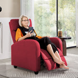 Homall Fabric Recliner Chair Adjustable Modern Home Theater Seating Single Recliner Sofa Living Room Armrest Chair With Thick Cushion