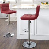 Homall Set of 2 Adjustable Swivel Armless Bar Stools with PU Leather