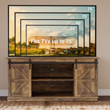 Homall 58'' TV Stand for TVs up to 65'', Storage Cabinet with Sliding Barn Door, Entertainment Center