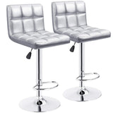 Homall Set of 2 Adjustable Swivel Armless Bar Stools with PU Leather