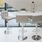 Homall Set of 2 Adjustable Swivel Armless Bar Stools with PU Leather