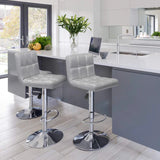 Homall Set of 2 Adjustable Swivel Armless Bar Stools with PU Leather