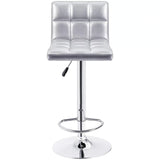 Homall Set of 2 Adjustable Swivel Armless Bar Stools with PU Leather