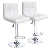Homall Set of 2 Adjustable Swivel Armless Bar Stools with PU Leather