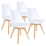 Homall Dining Chair Modern Style DSW Upholstered Dining Chair Indoor Kitchen Dining Living Room Side Chairs with Classic Shell and Beech Wood Legs Set of 4