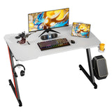 Homall 44" X 23.6" Gaming Desk Z Shape Office Computer Desk Carbon Fiber Desktop with Headphone Hook