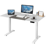 Homall Electric Height Adjustable Standing Desk with 55 inch Wooden Tabletop, Sit Stand Office Desk with Memory Preset Controller