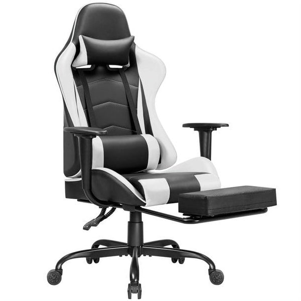 High Back Gaming Chair PU Leather Adjustable Height Racing Chair with Lumber Support Ergonomic Gaming Chair with Reversible