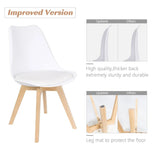 Homall Dining Chair Modern Style DSW Upholstered Dining Chair Indoor Kitchen Dining Living Room Side Chairs with Classic Shell and Beech Wood Legs Set of 4