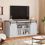 Homall 58'' TV Stand for TVs up to 65'', Storage Cabinet with Sliding Barn Door, Entertainment Center
