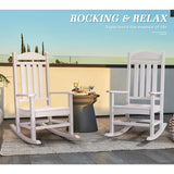Lacoo Adirondack Rocking Chair All Weather Resistant Resin Outdoor Patio Rocking Chair