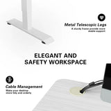Homall Electric Height Adjustable Standing Desk with 55 inch Wooden Tabletop, Sit Stand Office Desk with Memory Preset Controller