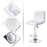 Homall Set of 2 Adjustable Swivel Armless Bar Stools with PU Leather