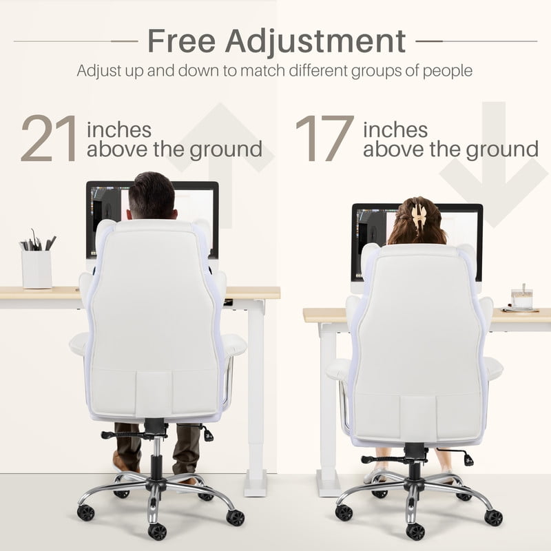 Homall Ergonomic Executive Office Desk Chair 500 lbs Capacity High Back with Footrest Lumbar Support Reclining Adjustable Height & Swivel Wheels