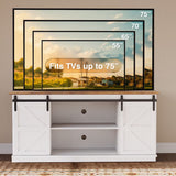 Homall 58'' TV Stand for TVs up to 65'', Storage Cabinet with Sliding Barn Door, Entertainment Center
