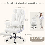 Homall Ergonomic Executive Office Desk Chair 500 lbs Capacity High Back with Footrest Lumbar Support Reclining Adjustable Height & Swivel Wheels