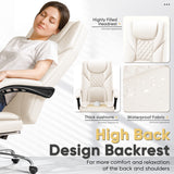 Homall Home Office Chair Adjustable Executive Leather Chair With Arms Ergonomic High Back Cushion Lumbar Back Support Computer Desk Chair