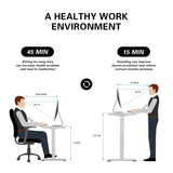 Homall Electric Height Adjustable Standing Desk with 55 inch Wooden Tabletop, Sit Stand Office Desk with Memory Preset Controller