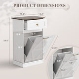 Homall Tilt Out Trash Cabinet 10 Gallon Wooden Free Standing Trash Can Recycling Cabinet with Hideaway Drawer for Kitchen