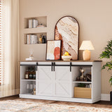 Homall 58'' TV Stand for TVs up to 65'', Storage Cabinet with Sliding Barn Door, Entertainment Center