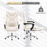 Homall Home Office Chair Adjustable Executive Leather Chair With Arms Ergonomic High Back Cushion Lumbar Back Support Computer Desk Chair