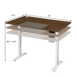 Homall Electric Height Adjustable Standing Desk with 55 inch Wooden Tabletop, Sit Stand Office Desk with Memory Preset Controller